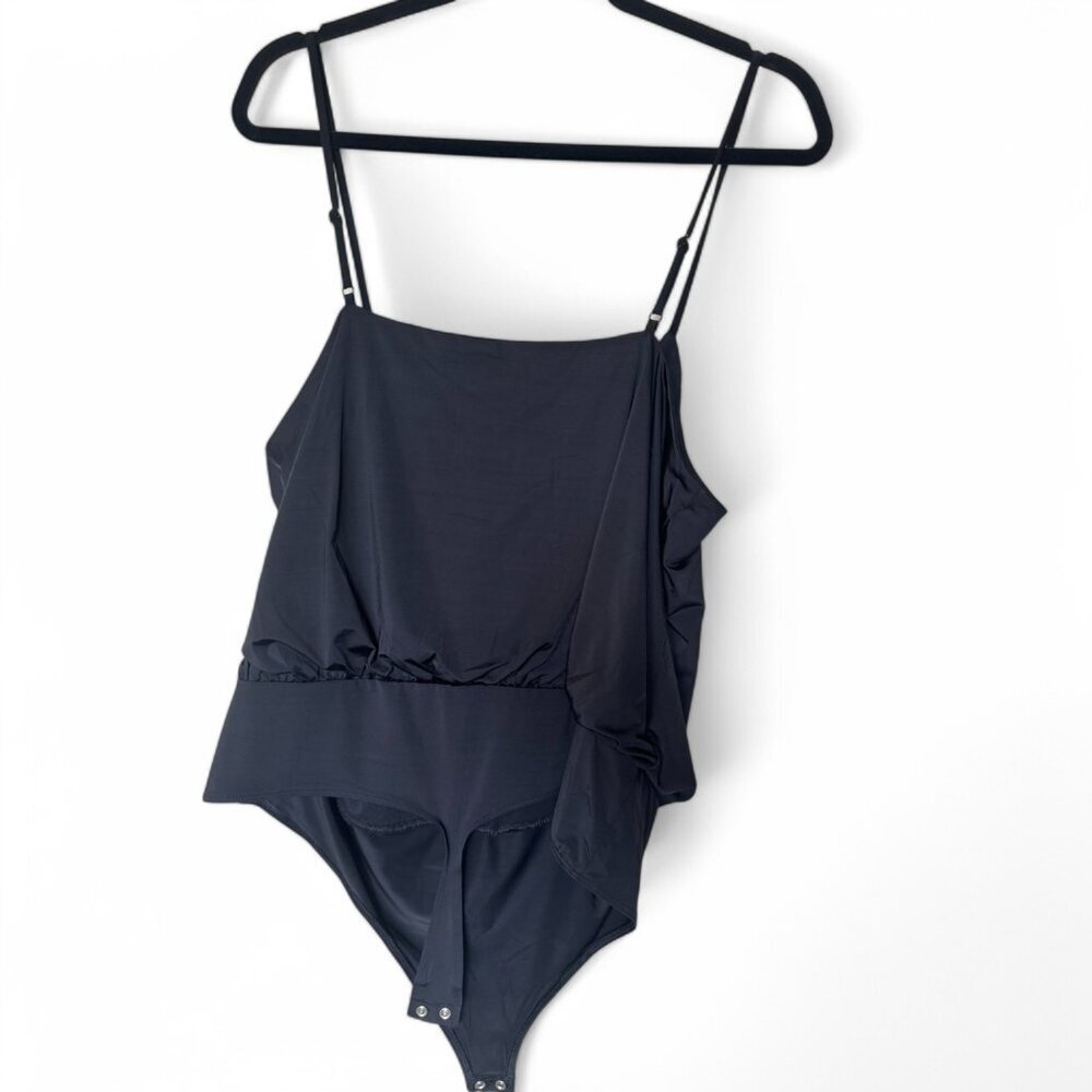 Express Silky Ruched Front Thong Bodysuit – XL - Picture 3 of 4